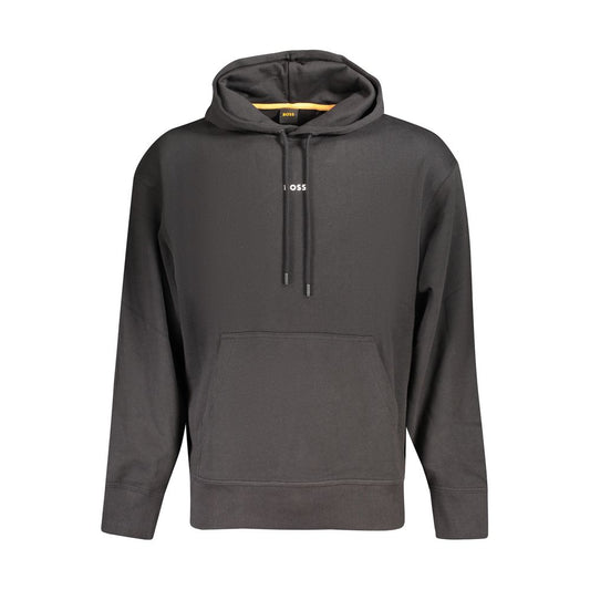 Black Cotton Men Sweater