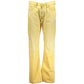 Yellow Cotton Jeans & Pant