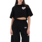 Black Cotton Women T-Shirt