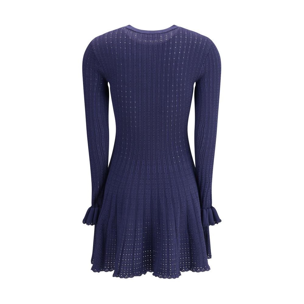 Knit short pointelle Dress