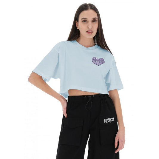 Blue Cotton Tops & T-Shirt