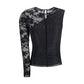 One-shoulder lace and rhinestone Top