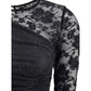 One-shoulder lace and rhinestone Top