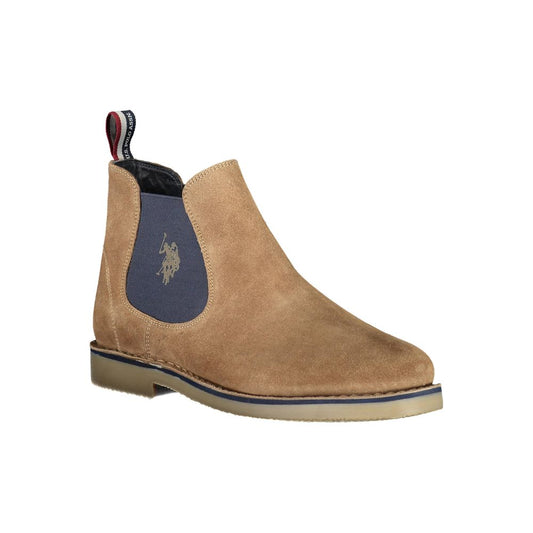Beige Polyester Boot