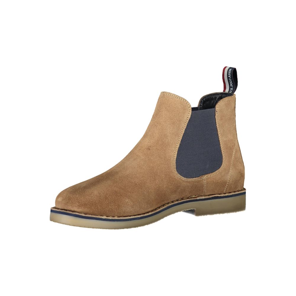 Beige Polyester Boot