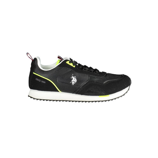 Black Polyester Sneaker