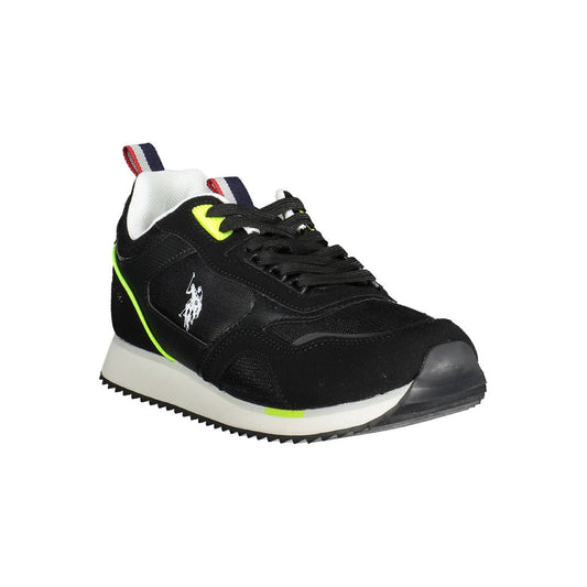 Black Polyester Sneaker