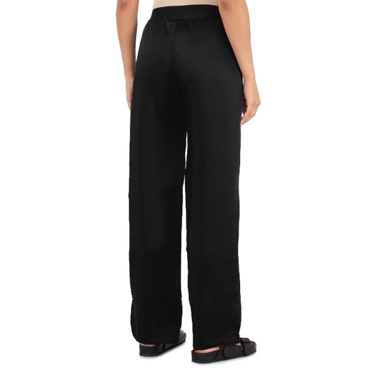Black Polyester Jeans & Pant