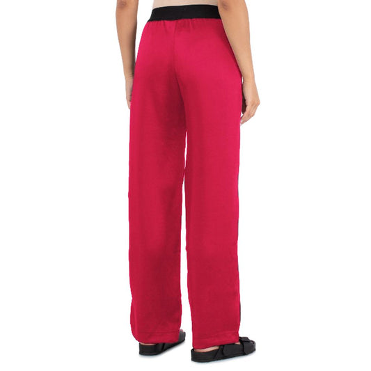 Fuchsia Polyester Jeans & Pant