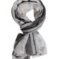 White Black Silk Warmer Wrap Foulard Scarf