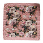Pink Silk Floral Print Square Foulard Scarf