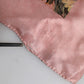 Pink Silk Floral Print Square Foulard Scarf