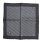 Black Fish Print Silk Square Men Foulard Scarf