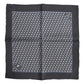 Black Fish Print Silk Square Men Foulard Scarf