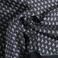Black Fish Print Silk Square Men Foulard Scarf