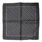 Black Fish Print Silk Square Men Foulard Scarf