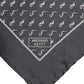 Black Fish Print Silk Square Men Foulard Scarf