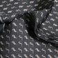 Black Fish Print Silk Square Men Foulard Scarf