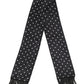 Black White Polka Dot Fringes Foulard Scarf