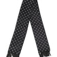 Black White Polka Dot Fringes Foulard Scarf