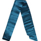 Blue Satin Silk Skinny Foulard Wrap Scarf
