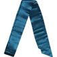 Blue Satin Silk Skinny Foulard Wrap Scarf
