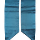 Blue Satin Silk Skinny Foulard Wrap Scarf