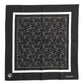 Black White Printed Square Men Foulard Scarf