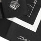 Black White Printed Square Men Foulard Scarf