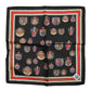 Multicolor Silk Square Men Foulard Scarf