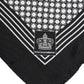 Black White Patterned Square Men Foulard Scarf
