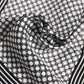 Black White Patterned Square Men Foulard Scarf