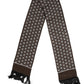 Brown Skulls Print Fringes Men Foulard Scarf
