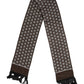 Brown Skulls Print Fringes Men Foulard Scarf