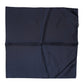 Dark Blue Silk Square Men Foulard Scarf