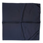 Dark Blue Silk Square Men Foulard Scarf