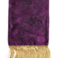 Purple Silk Fringes Cross Men Foulard Scarf