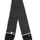 Black Silk Printed Fringes Men Foulard Scarf