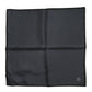 Dark Gray DG Crown Silk Square Foulard Scarf