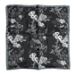 Black Floral Silk Square Foulard Scarf