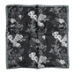 Black Floral Silk Square Foulard Scarf