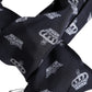 Black Silk Crown Fringes Men Foulard Scarf