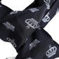 Black Silk Crown Fringes Men Foulard Scarf