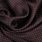 Maroon Dotted Silk Fringes Foulard Scarf