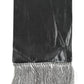 Metallic Gray Silk Fringes Foulard Scarf