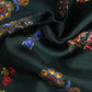 Green Medals Silk Square Foulard Scarf