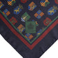 Multicolor Medals Square Foulard Scarf