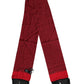Red Dotted Silk Fringes Men Foulard Scarf
