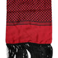 Red Dotted Silk Fringes Men Foulard Scarf