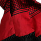 Red Dotted Silk Fringes Men Foulard Scarf